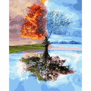 Картины дерево времена года