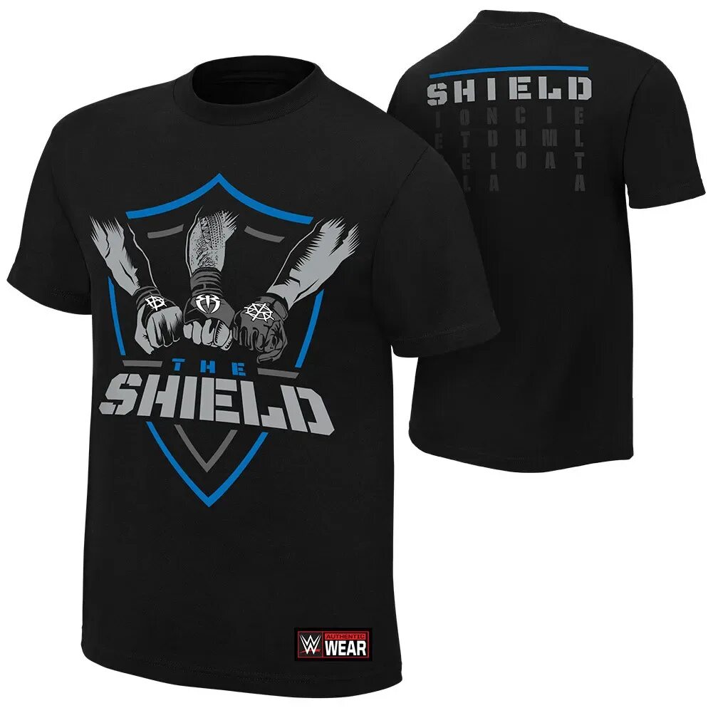 Футболка WWE. Футболка щит. Футболки WWE the Shield. Футболка щит мерч.