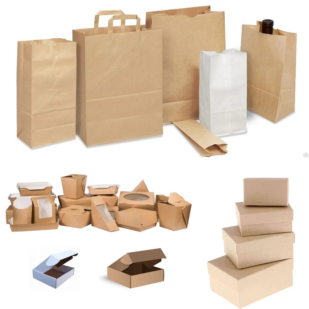 Пакет крафт для продуктов и доставки Eco Bag 240*140*400 мм 400 шт. DOECO. Бумажная упаковка. Бумажные коробки. Бумажный пакет упаковка.