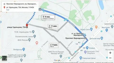 Удальцова метро проспект вернадского