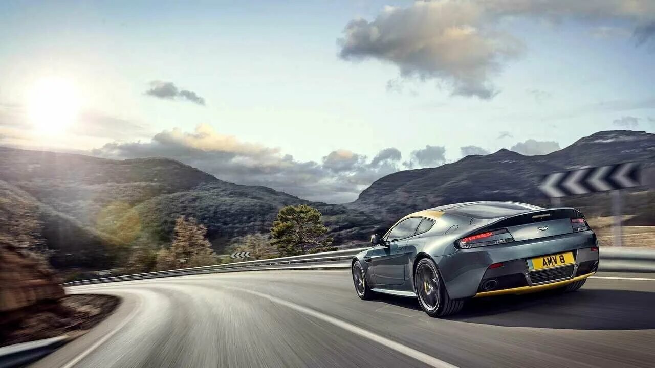 High speed car. Aston Martin db10. Aston Martin Vantage gt3.