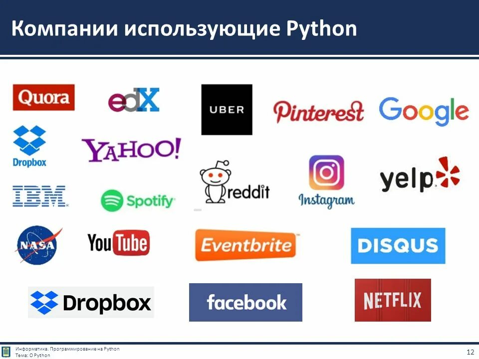 Организации применяющие. Компании используют Пайтон. Какие компании используют Python. Компании которые используют Python. Где применяется Python.