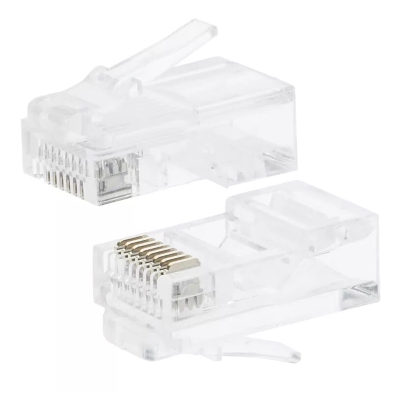 Разъем для сетевого кабеля. Коннектор Lanmaster (twt-pl45-8p8c) UTP кат.5e rj45 (упак.:100шт). Разъем Lanmaster [rj45 8p8c, кат 5e, 100 шт. Lanmaster twt-pl45-8p8c. Коннектор rj45 UTP 8p8c.