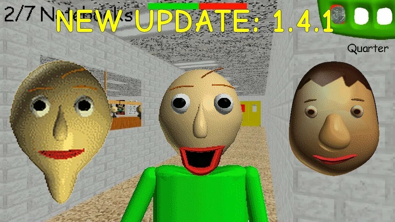 БАЛДИ версия 1.4. Baldi update. БАЛДИ 1.1 С новыми персонажами. Baldi update New. Baldi basics 0.4 1