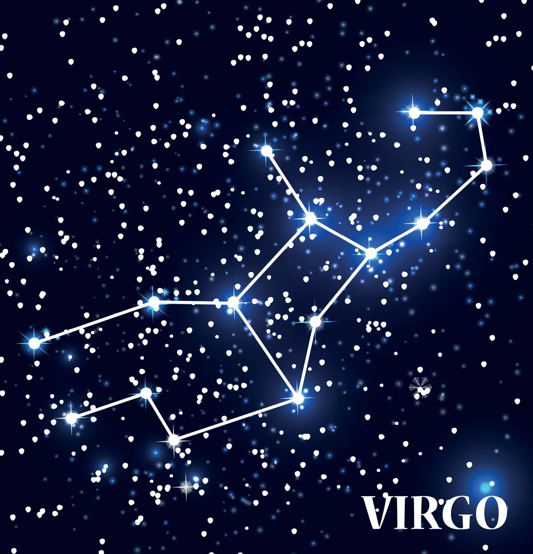 Самая яркая созвездие девы. Дева Virgo Созвездие. Зодиакальное Созвездие Дева. Дева знак зодиака Созвездие. Спика в созвездии Девы.