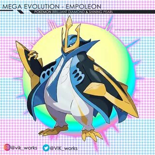 Sinnoh Remake Starters Mega Torterra Mega Infernape Mega Empoleon concept f...