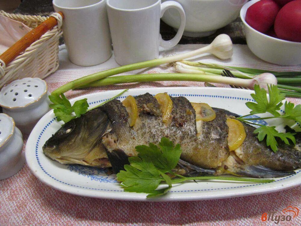 Рецепт линя запеченного