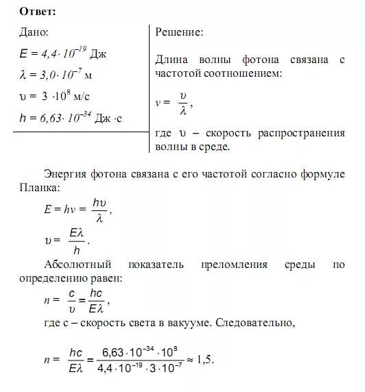 Длина волны в жидкости