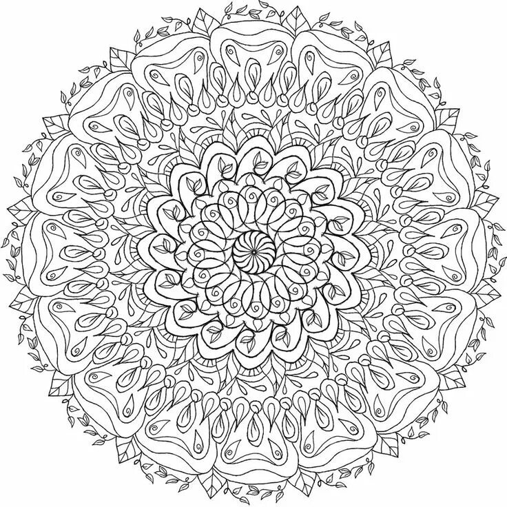 Free Mandala Coloring Pages on Instagram: "An easier Mandala but would look so a