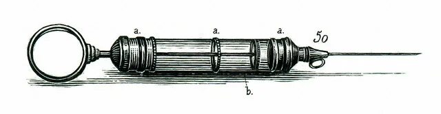 Иглу изобрели. Первый шприц 1853. Изобретение шприца 1853. Шприц 1853 года.