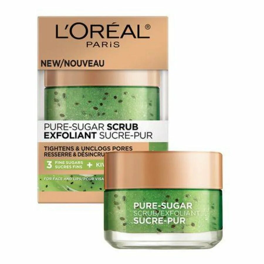 Скраб лореаль. L&#039;oreal paris сахарный скраб. лореаль скраб для лица. лореаль париж отшелушивающий скраб. скраб киви лореаль.