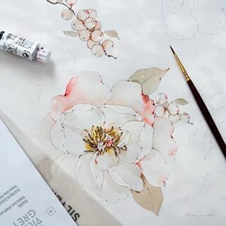 How To Paint Loose Flowers in Watercolour - Wonder Forest