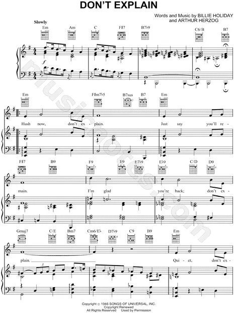 Don t explain. Billie holiday don&#039;t explain ноты. don&#039;t explain ноты. dont explain ноты для фортепиано. нина симоне don&#039;t explain ноты для фортепиано.