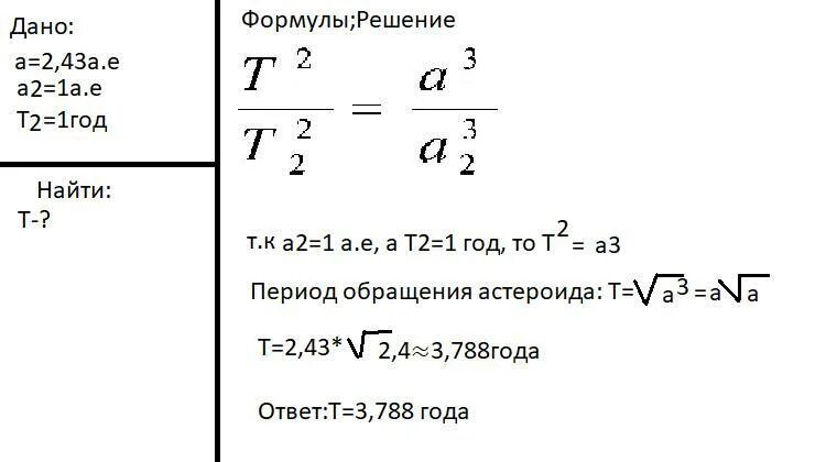 Вычислите период обращения. Определить период обращения. Период обращения астероида. Найти период обращения астероида. Определите период обращения астероида Лютеция.