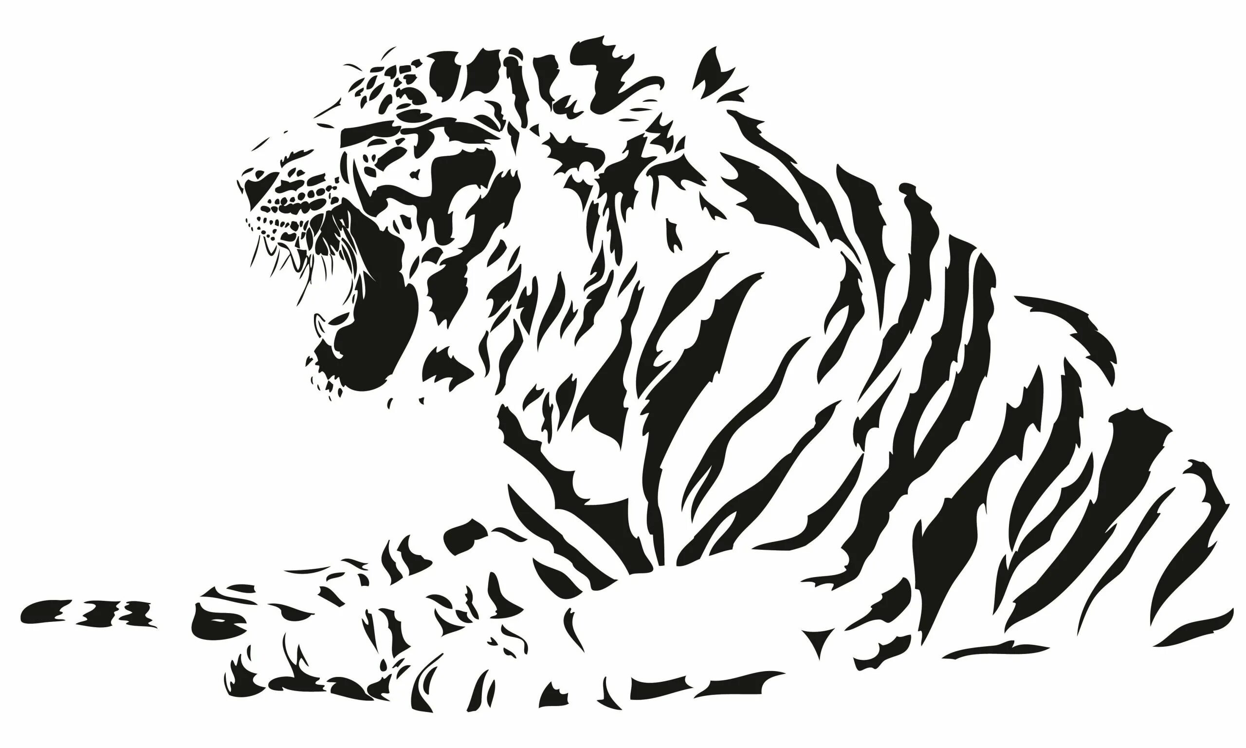 Cdr to png. Тигр сбоку вектор. Векторные рисунки. Тигр трафарет. Векторное изображение тигра.