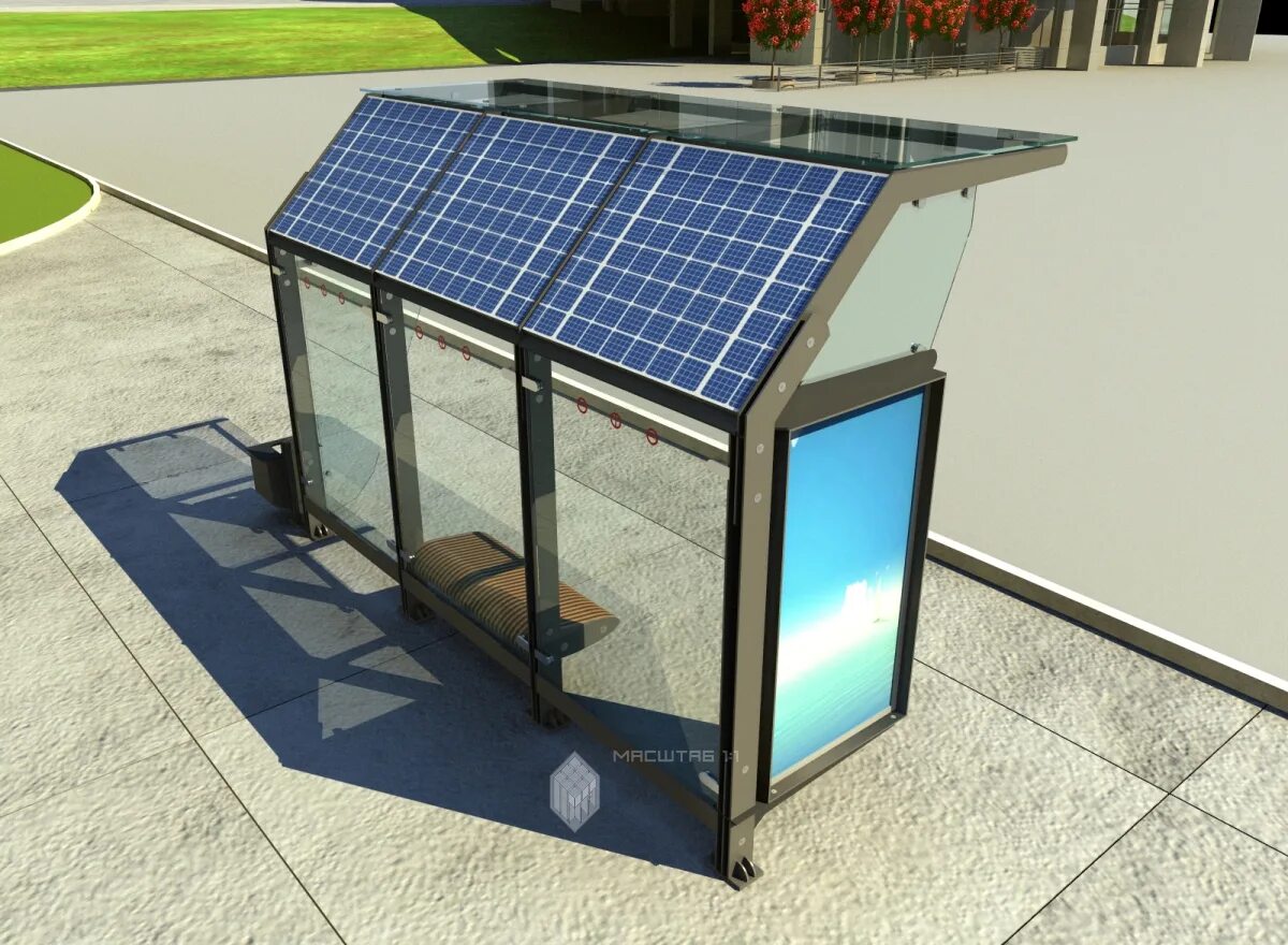 Купить мужские на солнечных батареях. Солнечная батарея wg25000. Остановка с солнечной батареей. Освещение на солнечных панелях. Автобусная остановка с солнечными батареями.