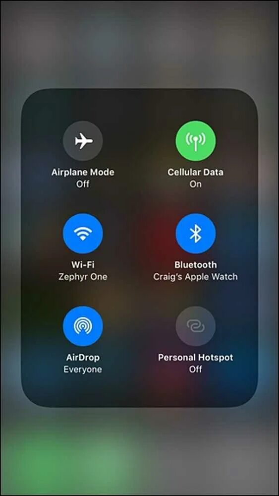 Панель управления ios. Центр управления ios. введение переводов по bluetooth и airdrop.