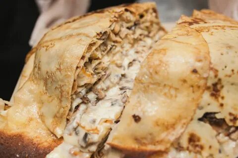 Блинчики курица с грибами рецепт