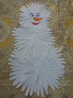 Снеговик из ладошек