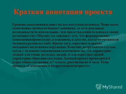 Индивидуальная аннотация