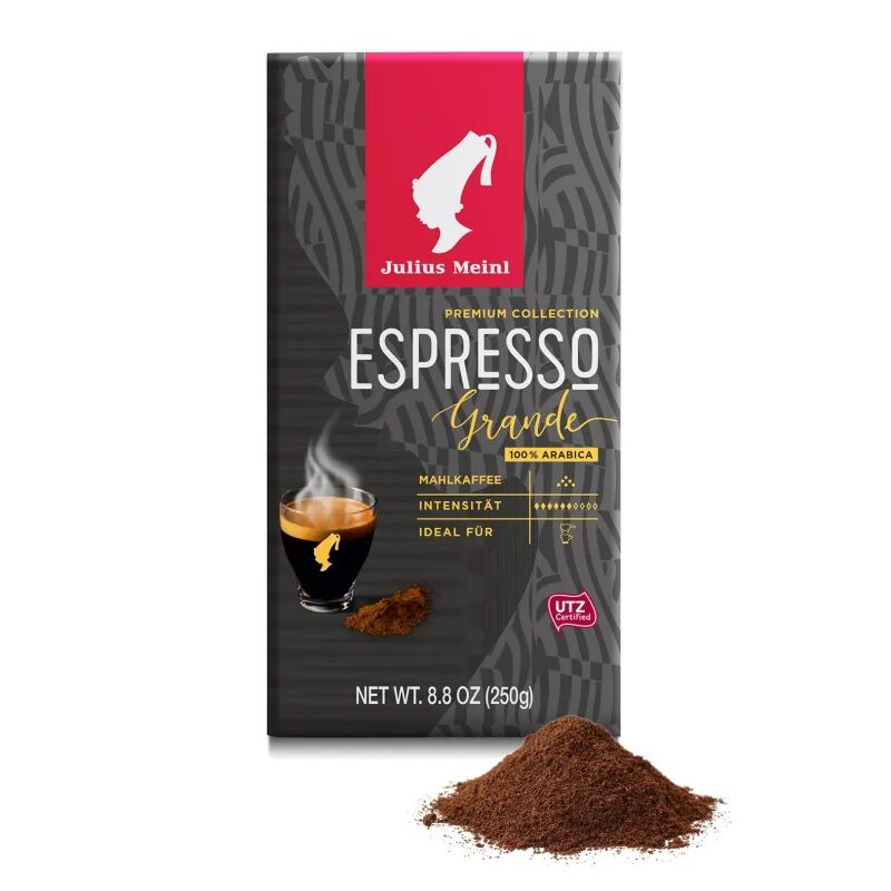 Мелющий кофе julius meinl. Джулиус Майнл кофе молотый. Кофе молотый Julius Meinl Espresso. Кофе Julius Meinl молотый 250 гр. Кофе молотый Julius Meinl Гранд эспрессо 250г.