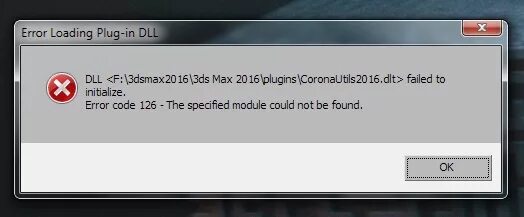 Xgameruntime dll error code 126. Error code 126. 3d Max dll ошибка. Dll -6 ошибка. Ошибка loading plugin dll.