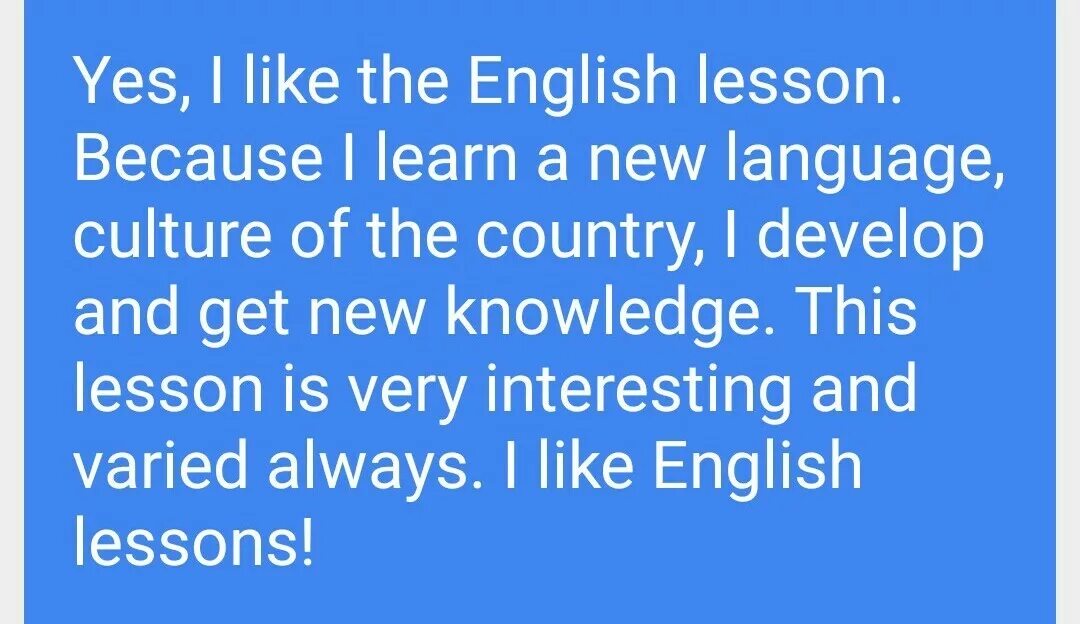 Is you like english