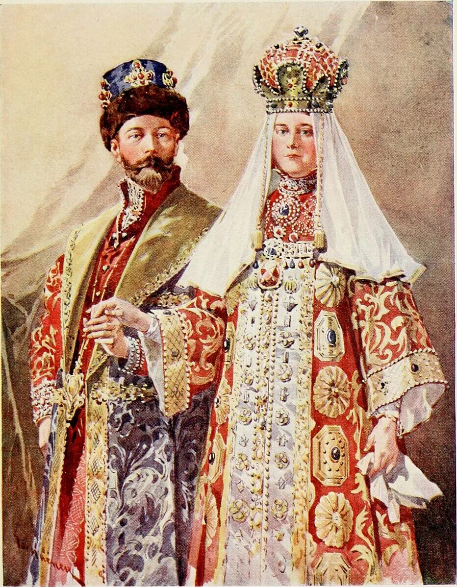 Одежда царя и его семьи 17 века. Одежда русских царь 17 века.