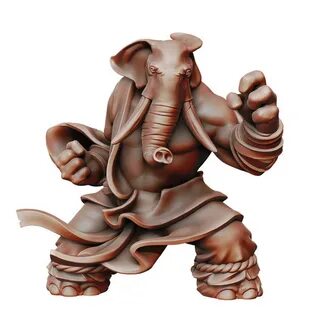 Elephantfolk Loxodon Monk Fantasy Miniature Dungeons and image 0.
