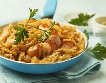 Капуста с сосиской в мультиварке редмонд