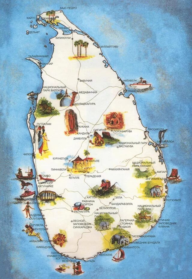 Достопримечательности Шри Ланки на карте. Туристическая карта Шри Ланки. Шри-Ланка достопримечательности на карте. Туристическая карта Шри Ланки на русском языке. Карта достопримечательности шри