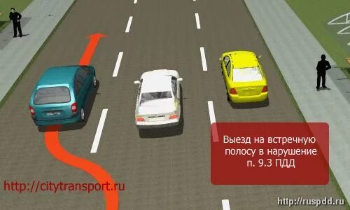 Пункт 3 пдд. П 9 3 ПДД РФ. П 9 1 1 ПДД РФ. Выезд на встречную полосу. Выезд на полосу встречного движения.