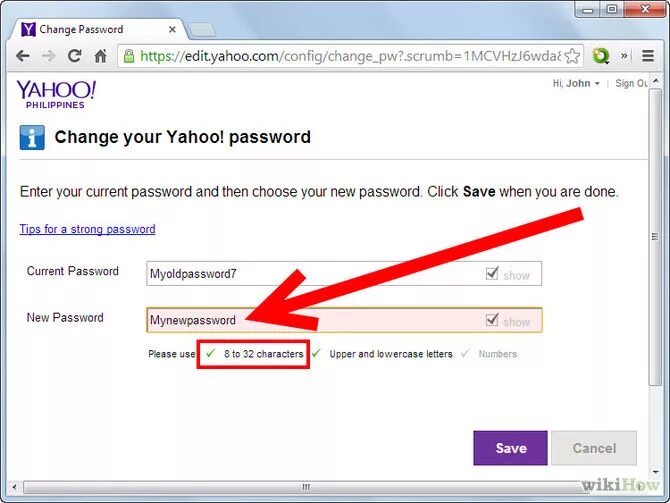 Change your password перевод
