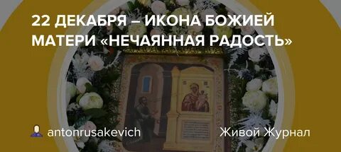 Нечаянная радость праздник 22 декабря