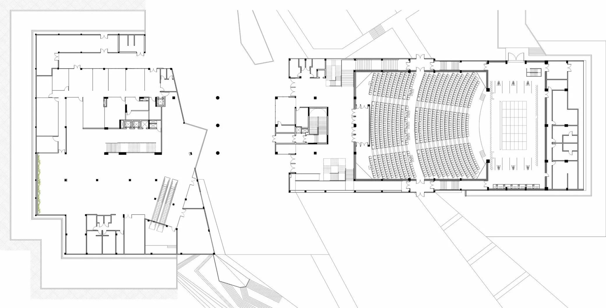 Культурный центр univates / Tartan Arquitetura e Urbanismo. Cultural Center univates Tartan. План концертного зала чертежи. Концертный зал планировка.