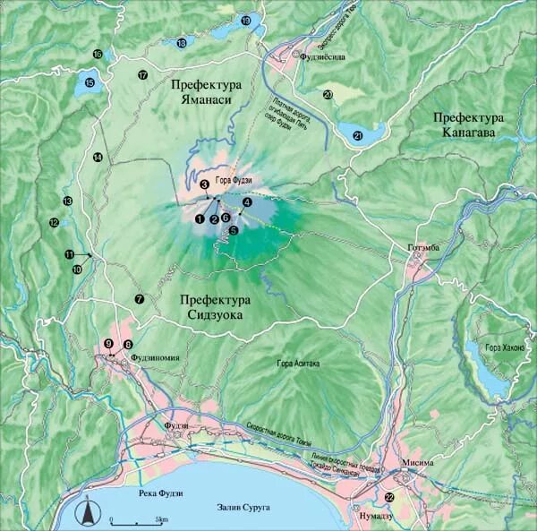 Где находится вулкан фудзияма на карте. Вулкан Фудзияма на карте Японии. Гора Фудзияма в Японии на карте. 5 Озёр Фудзи на карте Японии. Пять озёр Фудзи озёра Японии.