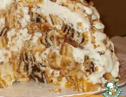Торт лабиринт с черносливом и курагой
