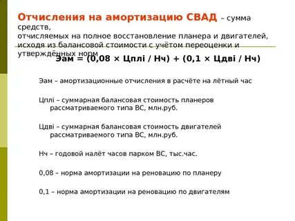 Восстановление амортизации