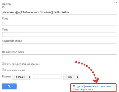 Сортировка по отправителю