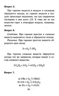 При полном сгорании веществ образуются