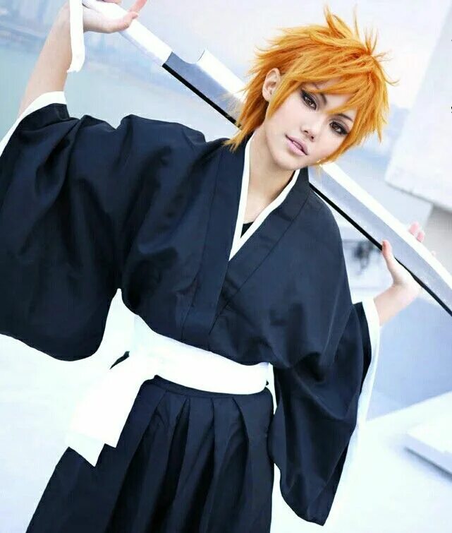 Кимоно Ичиго. Ичиго Куросаки косплей. Косплей Блич Ичиго. Bleach cosplay