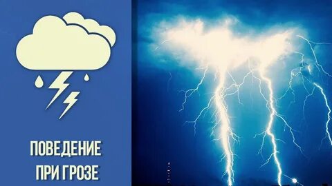 Правила поведения во время молнии