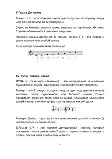 Правила по сольфеджио