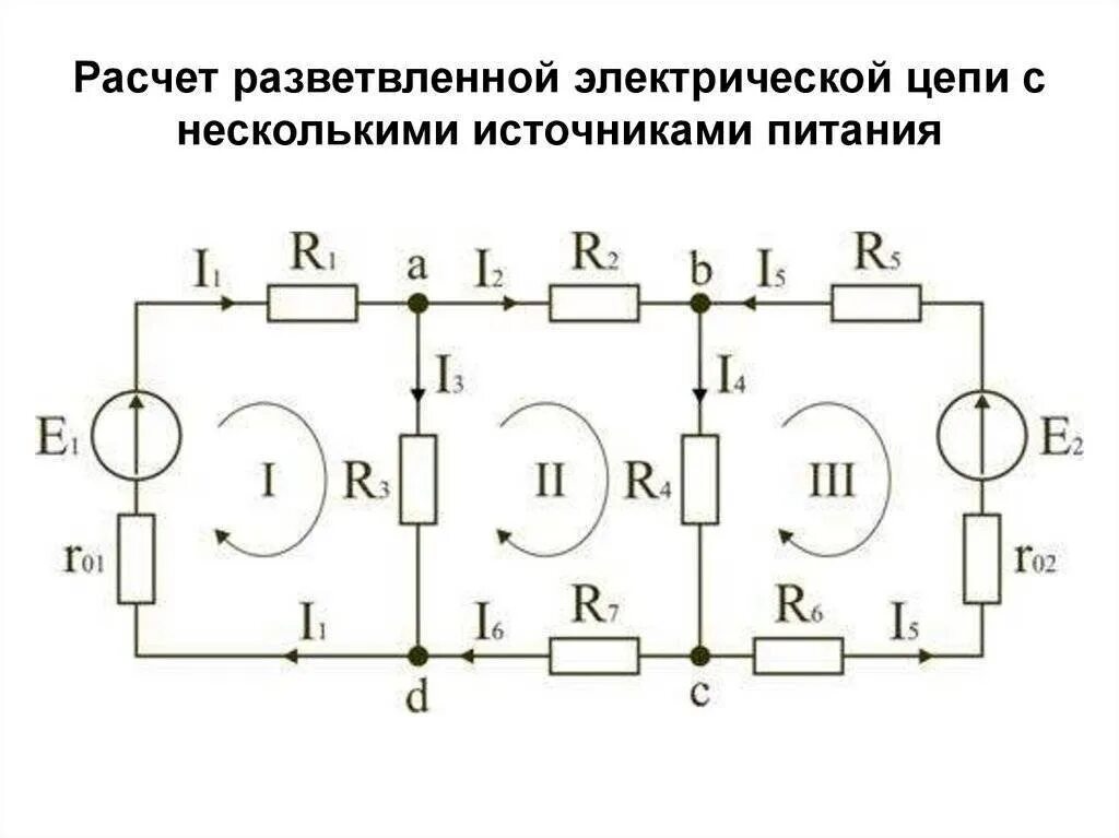 Составить 10 электрических цепей