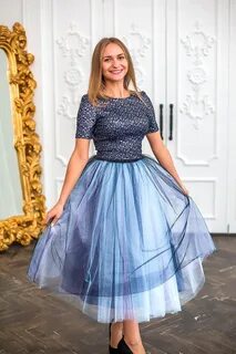 Пышное фатиновое платье