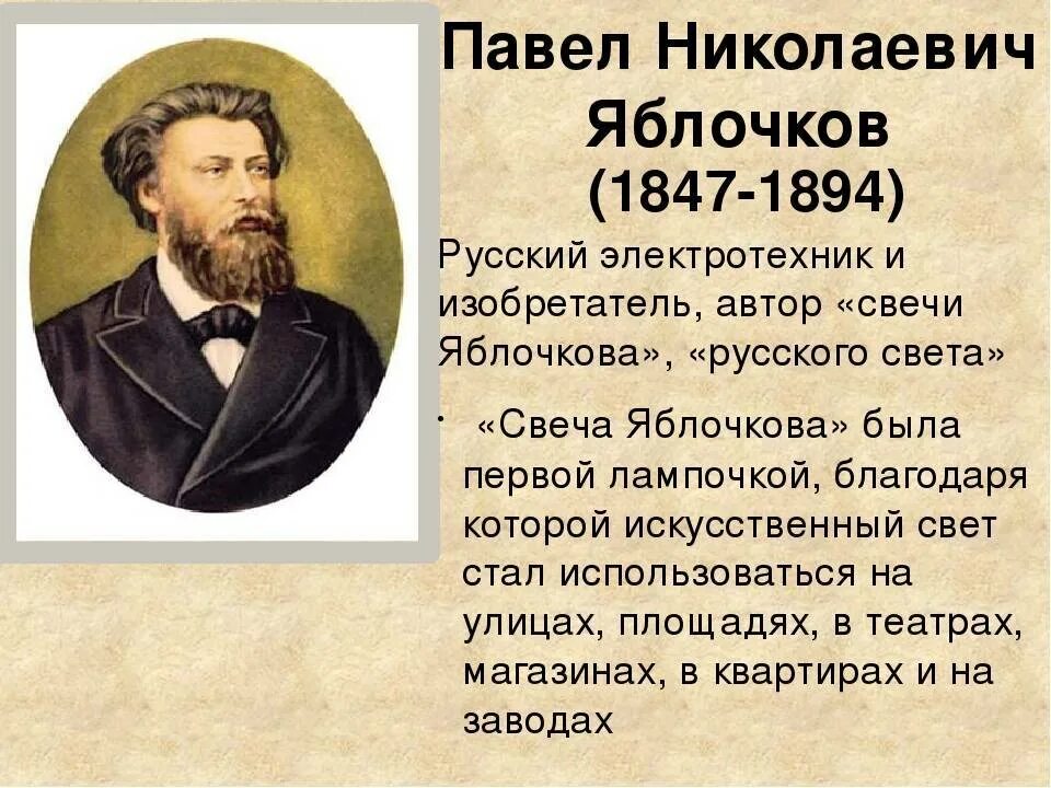 Павлом николаевичем яблочковым