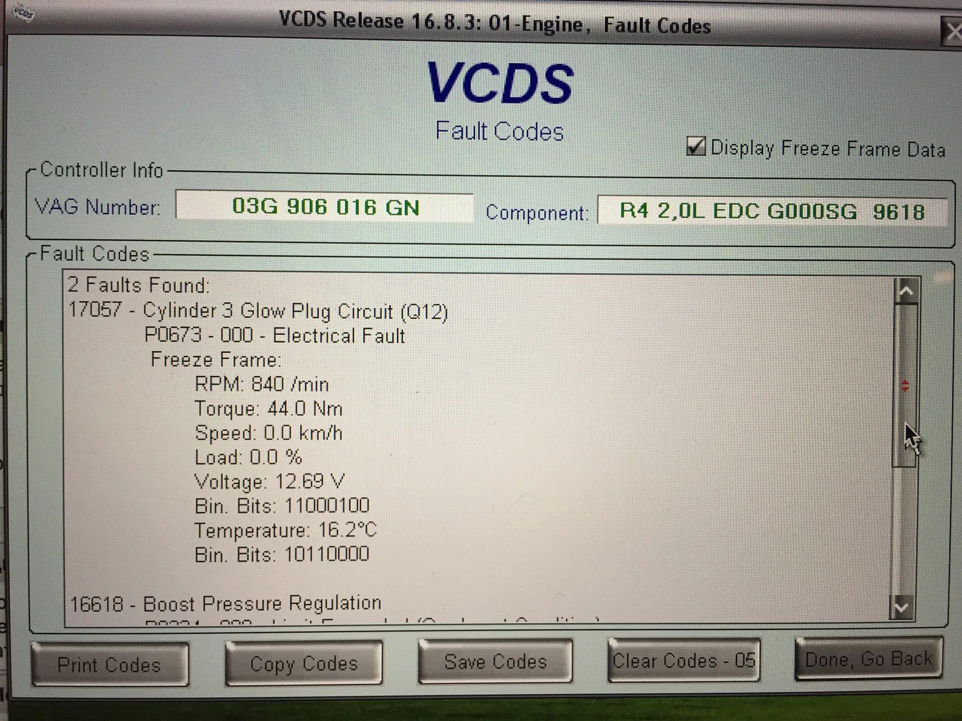 Vag fault code 01305. Vag fault code 01305