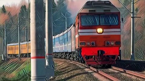 Поезд ржд рисунок
