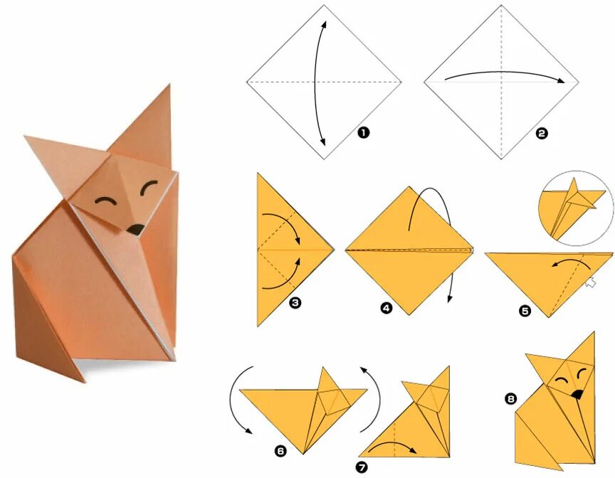 Складывание из бумаги. Оригами для начинающих. Интересные схемы оригами для детей. Простое оригами. Оригами для малышей простые.