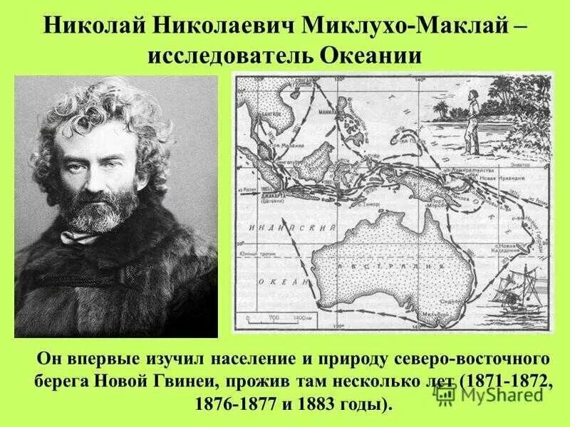 Экспедиции н.н.Миклухо-Маклая,. Исследования географические Миклухо Маклая.